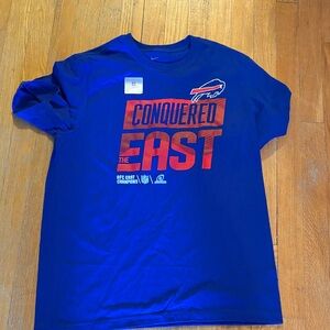 Nike Blue 'Conquered the East' Short Sleeve Tee Buffalo Bills